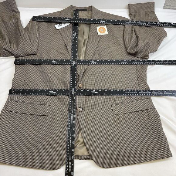 Chaps Ralph Lauren Blazer Men 46R Multicolor Polyester 2 Button Front Sport Coat - Picture 12 of 13